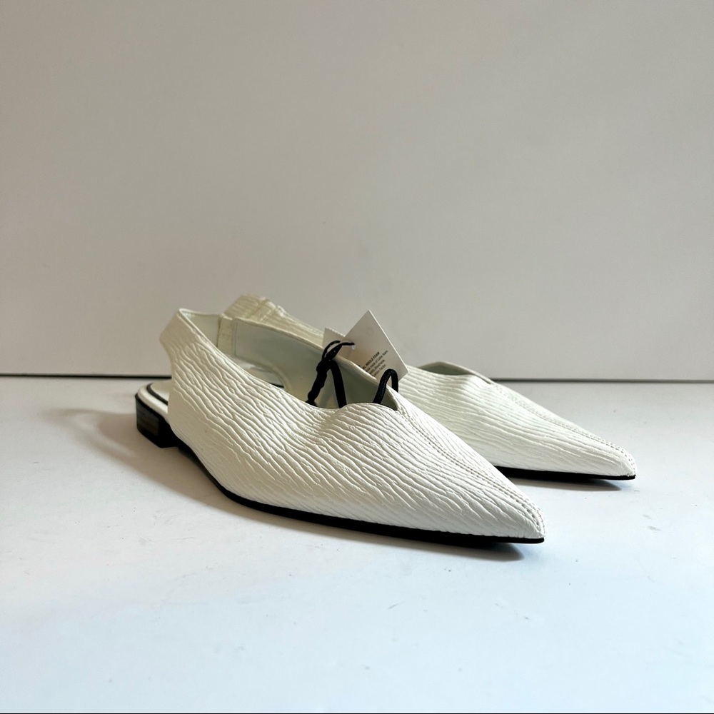 ZARA Low Heel Pointed Toe Slingback Flats